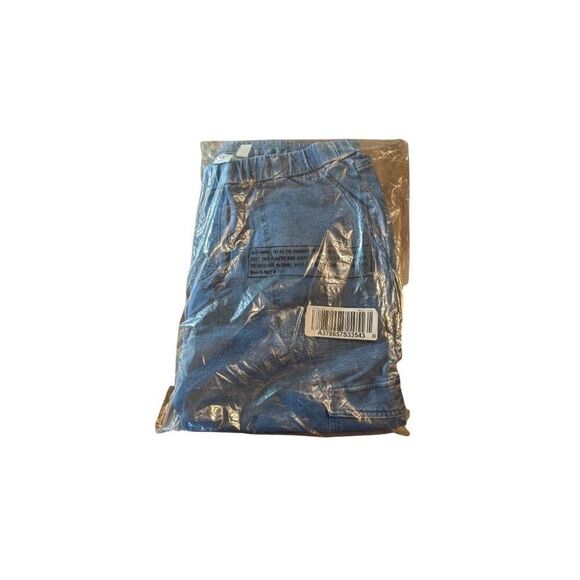 🆕NWT DENIM & CO ANTIQUE WASH BLUE DENIMS W/ELASTIC ANKLE - L - Picture 5 of 6